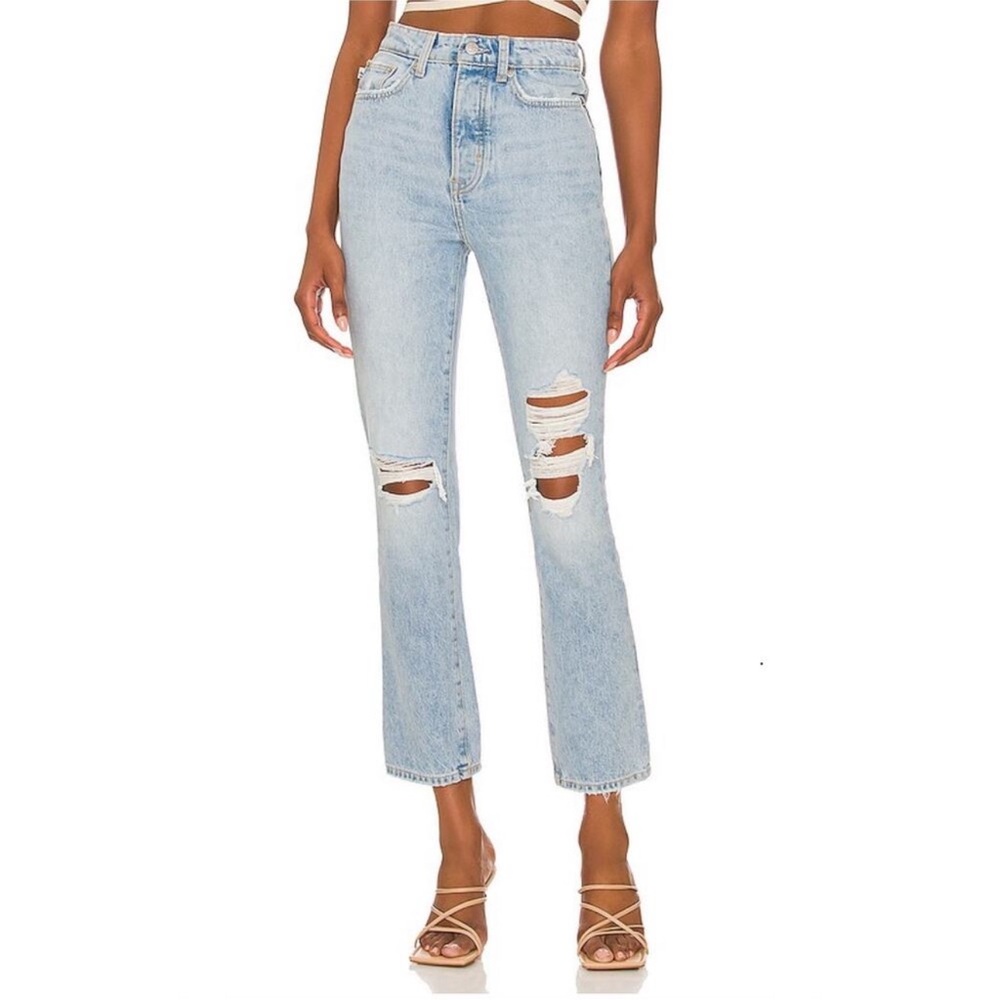 lovers & friends reece high rise rigid slim straight jean